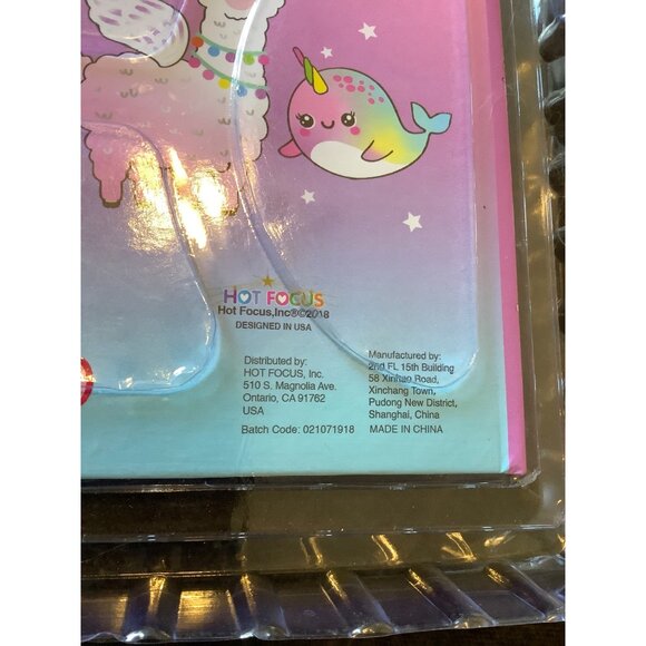 Hot Focus Llama & Narwhal Secret Message Set With UV Light Pen & Locking Journal - Picture 4 of 8